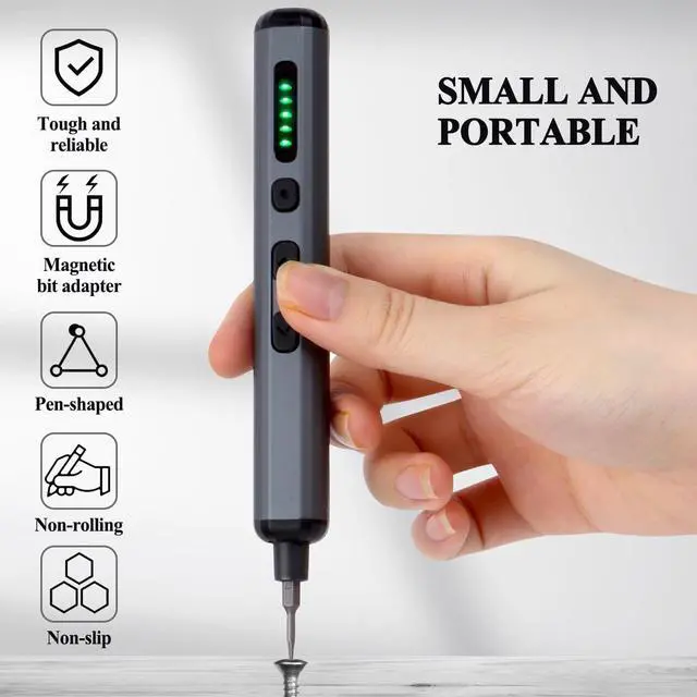 Alt view image 7 of 7 - Mini Electric Screwdriver Set - 68 in 1 Power Screwdriver with Magnetic Bits - 64 S2 Universal Bits 5 Torque Settings 4 LED Lights - Tool Kit for Repairing Phones Cameras Laptops Watches