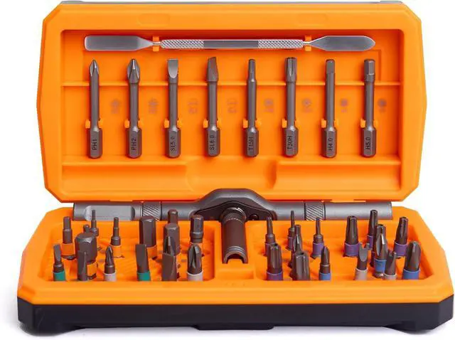 Alt view image 2 of 5 - 2025 new model 42 in 1 magnetic screwdriver set DIY ratchet screwdriver set multi position magnetic drive set with detachable ratchet handle portable compact repair kit