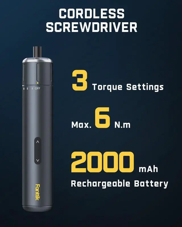 Alt view image 6 of 7 - S1 NEX Studio Electric Screwdriver Tool Kit 3 Torque Settings Max 6N.m 10 Magnetic Bits 7 Types Tools Hex Keys Spanner Claw Hammer Household Tool Kits for Home Repairs Idea DIY