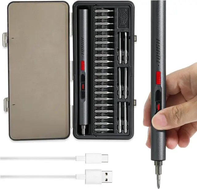 Main image of Mini Electric Screwdriver Set Precision Electric Screwdriver With 28-in-1 Magnetic Bits 3 Gears Torque 3LED lightOverload Protection high torqueRepair Tool Set for Phone Camera Laptop