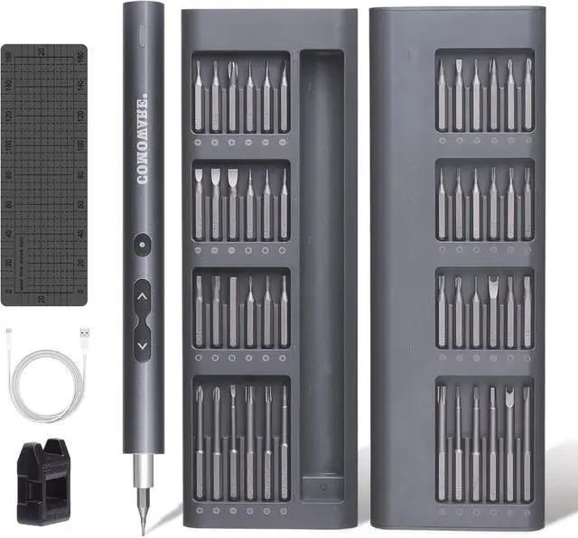 Main image of Mini Electric Screwdriver-50 in 1 Precision Small Electric Screwdriver Set for PC Building with LED Light & 48 bits Magnetizer Magnetic Mat Handy Repair Tool for Phone Watch Camera