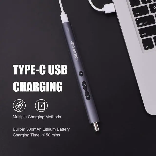 Alt view image 7 of 7 - Mini Electric Screwdriver-50 in 1 Precision Small Electric Screwdriver Set for PC Building with LED Light & 48 bits Magnetizer Magnetic Mat Handy Repair Tool for Phone Watch Camera