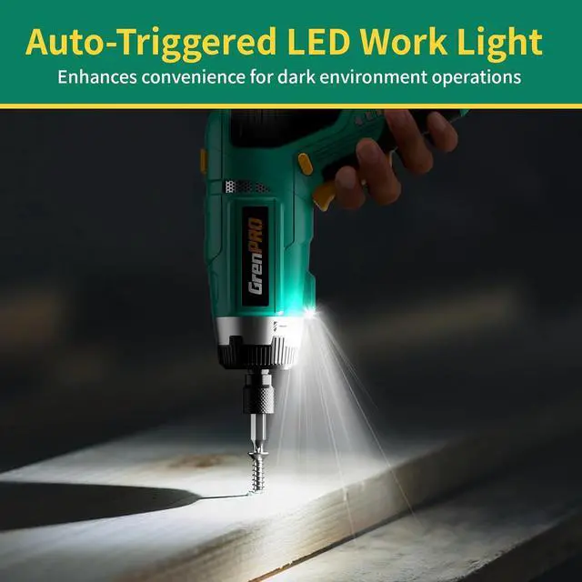 Alt view image 6 of 7 - Electric Screwdriver Set Rechargeable 3.6V Cordless Screwdriver Kit with 44pcs Accessories 15+1 Torque Settings 2-Position Handle with LED Light 5Nm for Home DIY Crafts Projects