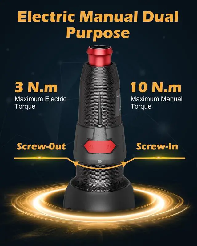 Alt view image 2 of 7 - 3.6V Cordless Screwdriver Set Electric Screwdriver Rechargeable Power Screwdriver Electric Ball Grip Screwdriver 3N.m/10N.m MAX 280 RPM Type-C Charging LED Light for Electronics DIY