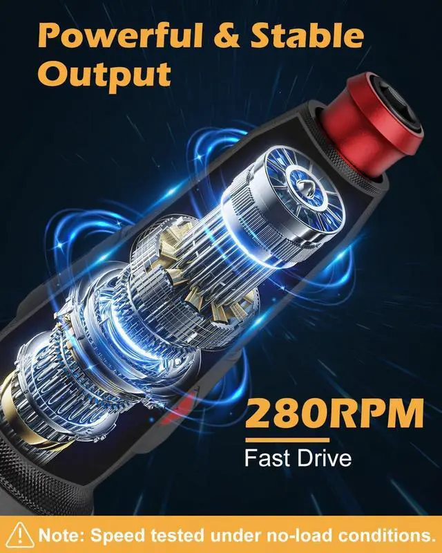 Alt view image 3 of 7 - 3.6V Cordless Screwdriver Set Electric Screwdriver Rechargeable Power Screwdriver Electric Ball Grip Screwdriver 3N.m/10N.m MAX 280 RPM Type-C Charging LED Light for Electronics DIY