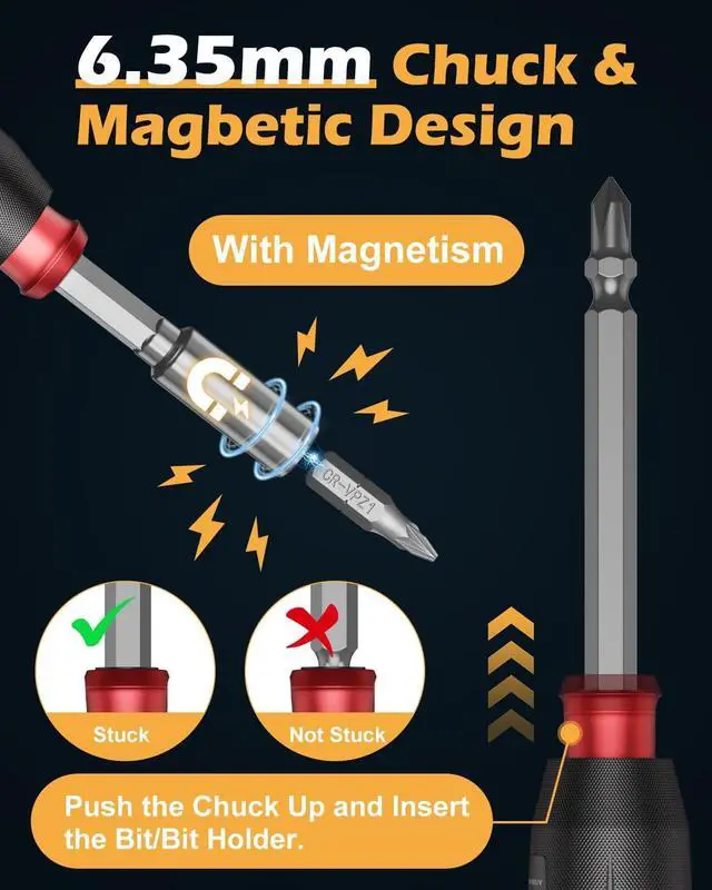 Alt view image 4 of 7 - 3.6V Cordless Screwdriver Set Electric Screwdriver Rechargeable Power Screwdriver Electric Ball Grip Screwdriver 3N.m/10N.m MAX 280 RPM Type-C Charging LED Light for Electronics DIY