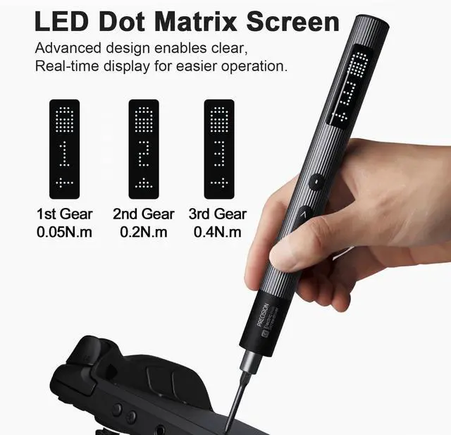 Alt view image 3 of 7 - Mini Electric Screwdriver Set Rechargeable with USB-C 50-in-1 Precision Repair Kit with Magnetic Bits for Electronics Phones Cameras Laptops & Watches (Black)