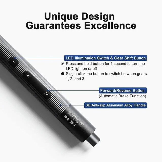 Alt view image 4 of 7 - Mini Electric Screwdriver Set Rechargeable with USB-C 50-in-1 Precision Repair Kit with Magnetic Bits for Electronics Phones Cameras Laptops & Watches (Black)
