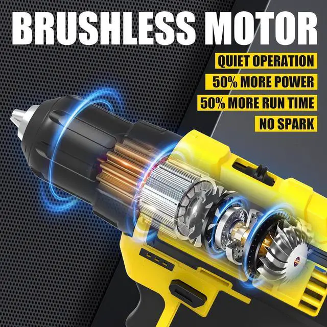 Alt view image 3 of 7 - BOSI TOOLS Brushless Cordless Drill Set 16.8V Power Drill Driver Kit with 2 2000mAh Batteries and Charger 3/8-Inch Keyless Chuck 2 Speed 20+1 Position Torque Setting 27pcs Drill Screwdriver Bits