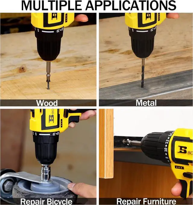 Alt view image 7 of 7 - BOSI TOOLS Brushless Cordless Drill Set 16.8V Power Drill Driver Kit with 2 2000mAh Batteries and Charger 3/8-Inch Keyless Chuck 2 Speed 20+1 Position Torque Setting 27pcs Drill Screwdriver Bits