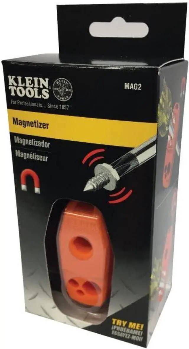 Alt view image 6 of 6 - Klein Tools MAG2 Demagnetizer / Magnetizer for Screwdriver Bits and Tips Makes Tools Magnetic Home Improvement Rare-Earth Magnet