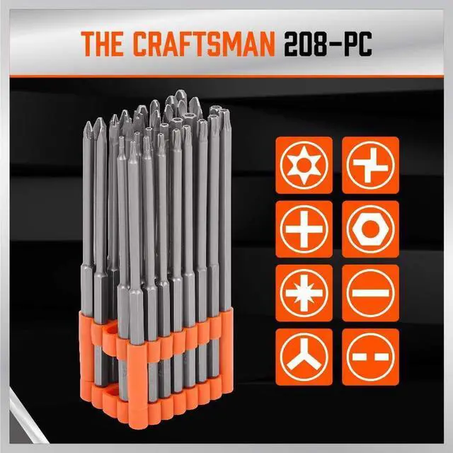 Alt view image 3 of 7 - 32-Piece 1/4 Shan Extra Long Security Power Bit Set 6 Long Tamper Proof Security Bits S2 Steel.