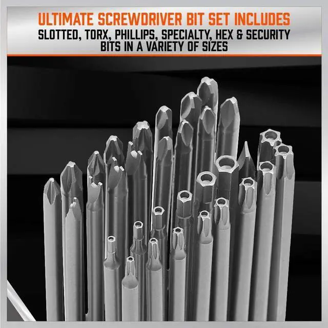 Alt view image 4 of 7 - 32-Piece 1/4 Shan Extra Long Security Power Bit Set 6 Long Tamper Proof Security Bits S2 Steel.