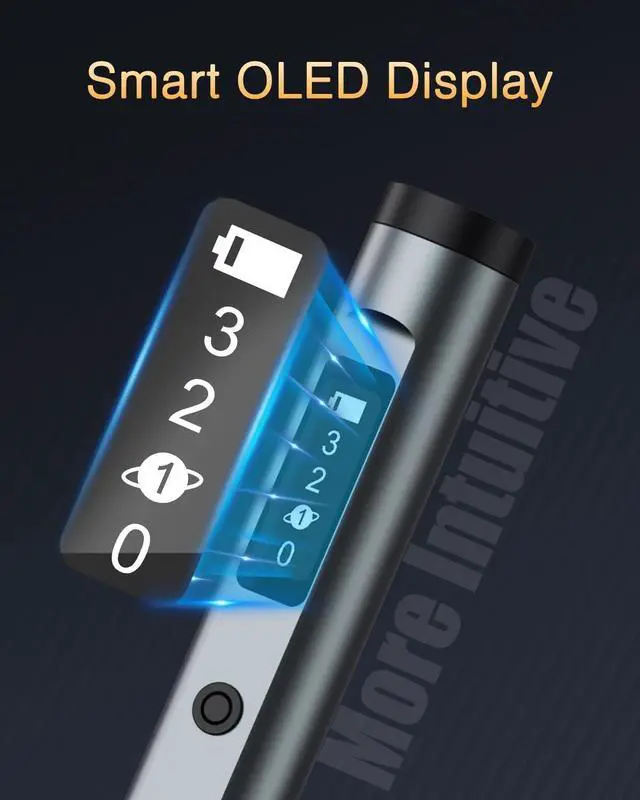 Alt view image 2 of 7 - Electric Screwdriver Set 62-in-1 Mini Electric Screwdriver 3.7V Rechargeable Power Screwdriver Kit with 60 Magnetic Precision Bits OLED Display for PC Phones Electronics DIY