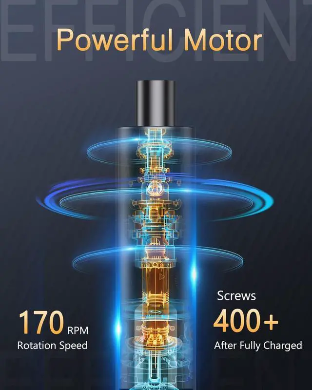 Alt view image 5 of 7 - Electric Screwdriver Set 62-in-1 Mini Electric Screwdriver 3.7V Rechargeable Power Screwdriver Kit with 60 Magnetic Precision Bits OLED Display for PC Phones Electronics DIY