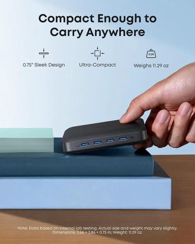 Alt view image 3 of 7 - Nano Charging Station 130W Fast Charging 6-Port Slim USB C Charger with 4 USB C 2 USB A Ports Compact for iPhone 16 iPad MacBook Pixel Galaxy Home Office and Travel (Non-Battery)