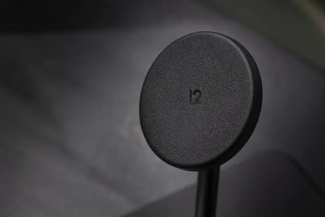 Alt view image 6 of 7 - HiRise 3 Deluxe Compact Luxury Wireless Magsafe Charging Stand for iPhone AirPods and  Watch - Includes US Power Supply with 5 Foot Cord Plus International Plug Adapters Black