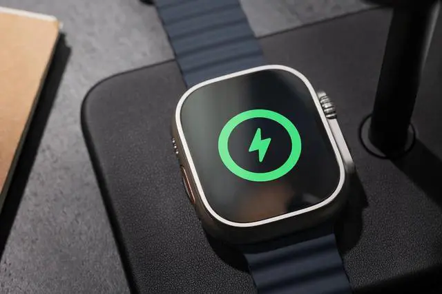 Alt view image 7 of 7 - HiRise 3 Deluxe Compact Luxury Wireless Magsafe Charging Stand for iPhone AirPods and  Watch - Includes US Power Supply with 5 Foot Cord Plus International Plug Adapters Black