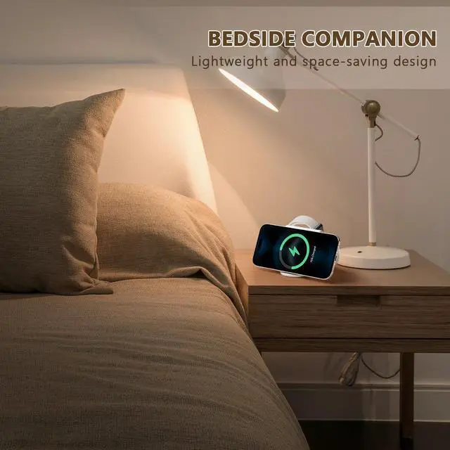 Alt view image 7 of 7 - 2025 Traveling Portable Wireless Mag-Safe Fast Charging Station Magnetic 3 in 1 Charger for iPhone 16 15 14 13 12 Pro Max Plus  Watch Series & Air pods 4 3 2 Pro-Gifts for Family