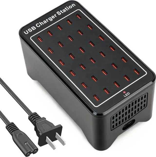 Main image of USB C Charger Station 150W 30 Port USB Charger Block USB Charging Hub Multiport USB C Charger Desktop Charger Compatible with iPhone 16/15/14/13/12/11 iPad Tablets  GalaxyS23 S22 Phone