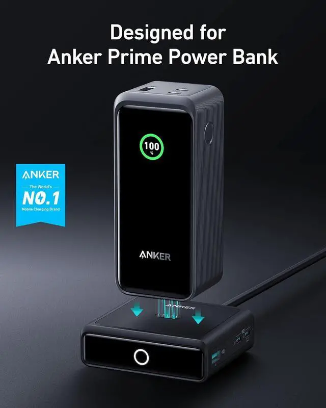 Alt view image 2 of 6 - Charging Base 100W Fast Charging with 4 Ports for Prime Power Bank Compatible with MacBook iPhone 15/15 Plus/15 Pro/15 Pro Max/14 Series  Pixel (Power Bank Not Included)