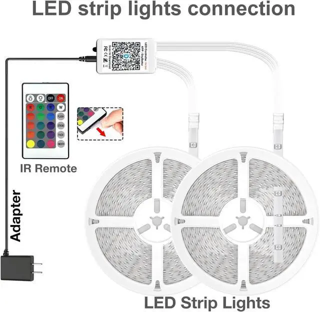 Alt view image 7 of 7 - Led Strip Lights 200 ft (2 Rolls of 100 ft) Ultra Long Smart Light Strips with App Voice Control Remote RGB Music Sync Color Changing Lights for Bedroom Kitchen Party Home Decoration