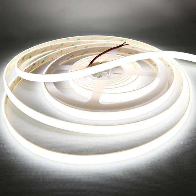 Main image of COB White LED Strip Lights 6000K 528LEDs/M 90Ra+ DC12V Silicone Tube LED Lights Strips Outdoor Waterproof IP67 Linear COB LED Tape Light for Garden Backyard Wheel Lights