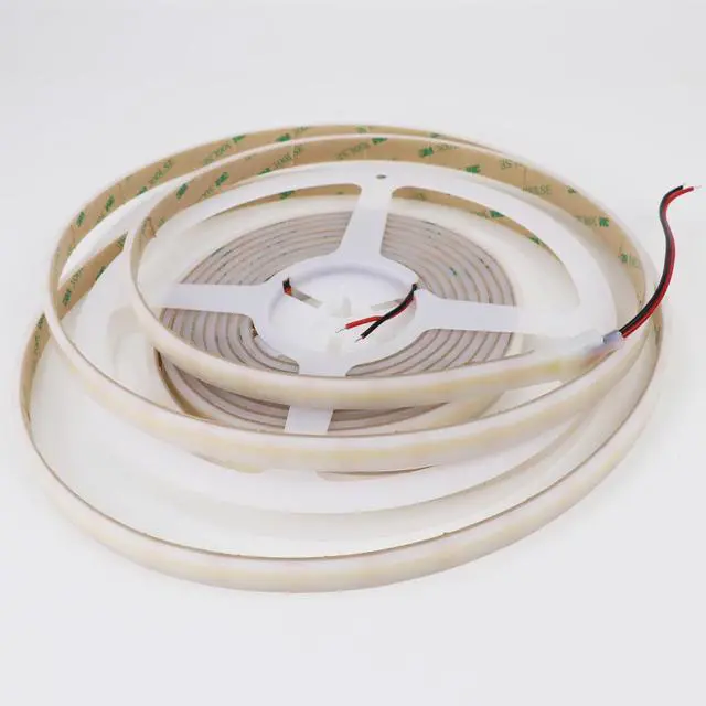 Alt view image 6 of 6 - COB White LED Strip Lights 6000K 528LEDs/M 90Ra+ DC12V Silicone Tube LED Lights Strips Outdoor Waterproof IP67 Linear COB LED Tape Light for Garden Backyard Wheel Lights