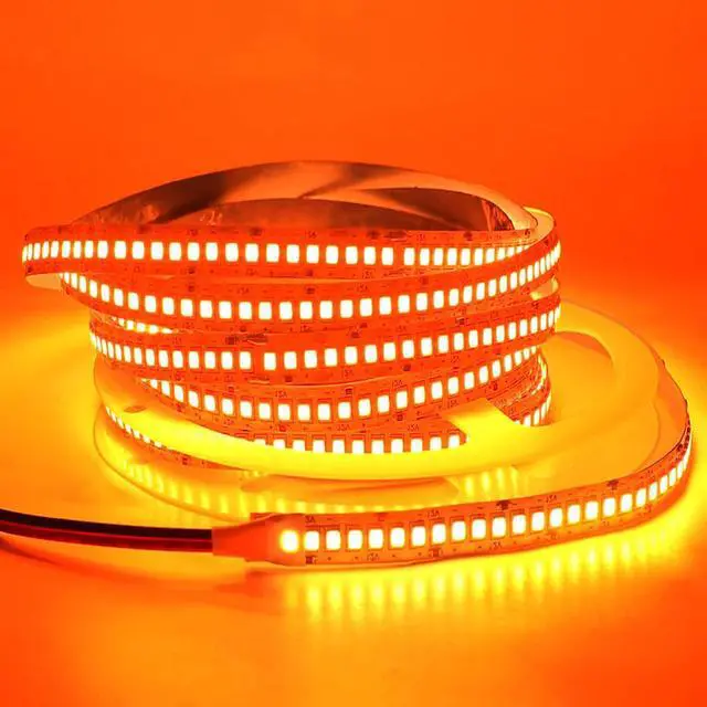 Main image of LED Strip Lights SMD 2835 LED Strip DC12V 1200LEDs 16.4Ft 26000LM High Density LED Light Strips Waterproof IP65 3 Times Brightness Than SMD3528 LED Strip Orange