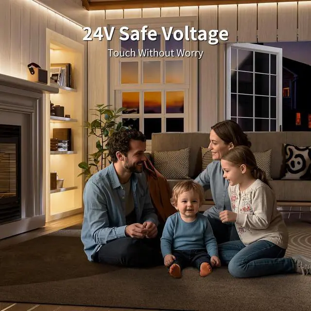 Alt view image 3 of 7 - COB LED Strip Light 3087LEDs 20ft/6.1m Natural White 4000K CRI90+ Super Bright High Lumen Lead-Free Material 24V Flexible LED Tape for Home&Office DIY Lighting Project(Adapter Not Included)