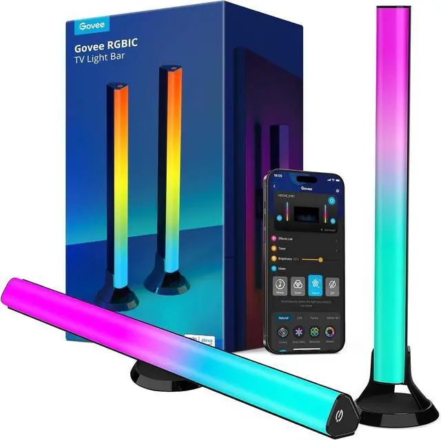 Main image of RGBIC Light Bars 15 Inches WiFi TV Backlight Suitable for 45-70 inch TVs Smart Light Bars with Multiple Placement Options Work with Alexa and Google Assistant Black
