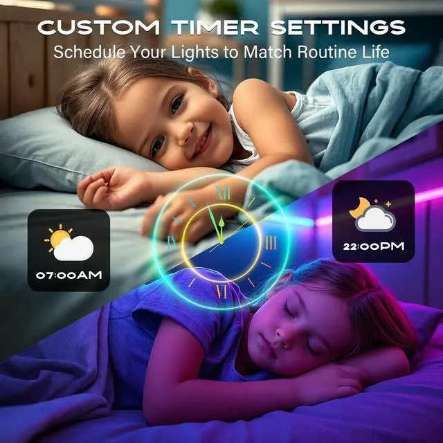 Alt view image 6 of 7 - 25ft LED Strip Lights USB-Powered Color Changing RGB LED Strip Lights for Bedroom/TV Backlight/Gaming Lighting Music Sync SMD 5050 Flexible LED Lights with Remote/APP Control