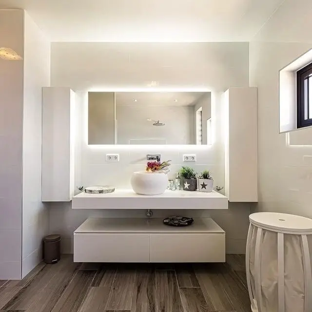 Alt view image 3 of 6 - White LED Strip Lights 16.4ft Dimmable Smart LED Light Strip 6500K Bright Daylight White Strong Adhesive 600 LEDs Flexible Tape Lights for Vantiy Mirror Kitchen Cabinet Bedroom