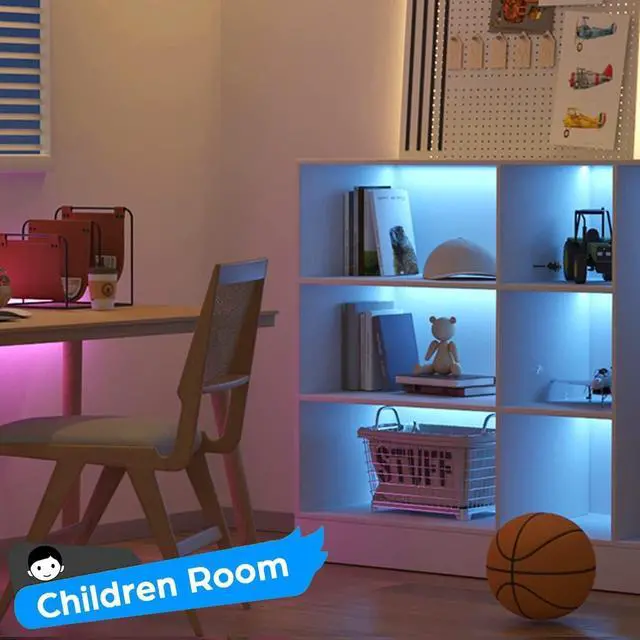Alt view image 6 of 7 - Battery Powered LED Strip Lights Wireless RGB LED Strip Lights with 24 Keys Remote Control 20 inch x 3 Pack for Kitchen Under Cabinet Lighting Shelves Under Counter Closet Cordless Click Light