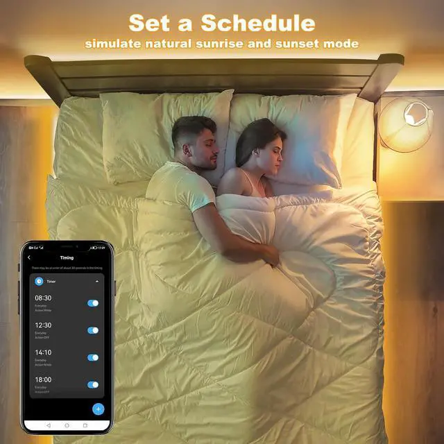 Alt view image 7 of 7 - Smart White COB Led Strip Light with Remote 32.8ft 3000K Bright Warm White WiFi COB Light Strip Compatible with Alexa Google Dimmable Indoor Led Lights for Cabinet Room 2 Rolls of 16.4ft