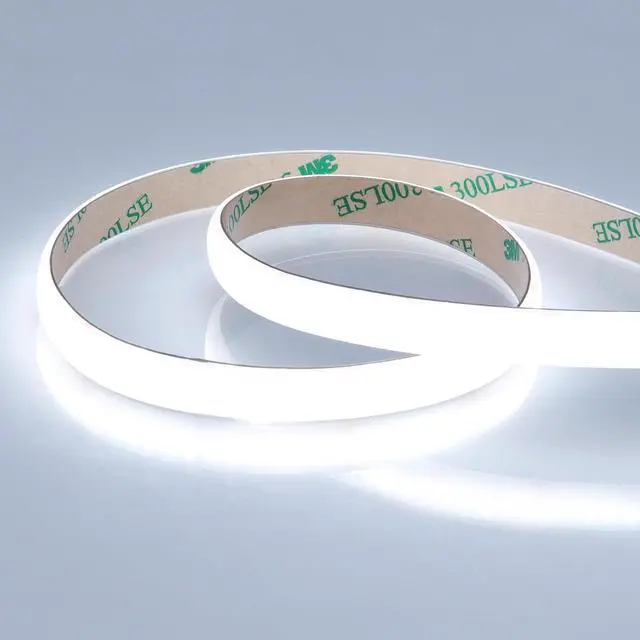 Main image of Diffused COB LED Light Strip 24V 6000K Cool White 16.4FT 543LM/FT Super Bright UL Premium Milky White Gel Coated Waterproof LED Tape Spotless 1400LEDs 100W Dimmable CRI 92+