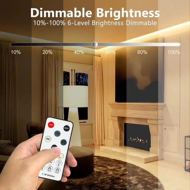 Alt view image 2 of 7 - 65.6ft COB LED Strip Light with Remote 3000K Dimmable Bright Warm White Led Lights Strip Flexible DC24V Led Tape Light for Bedroom Kitchen DIY Lighting (2 Rolls of 32.8ft)