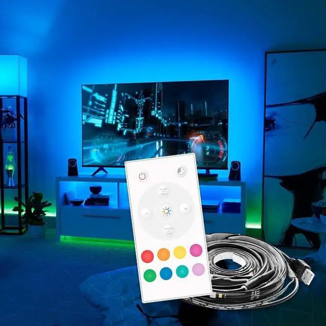 Alt view image 7 of 7 - LED TV Tape Light Color Changing Strip Light with Remote No App or Wi-Fi Required 84in (1 Pack)