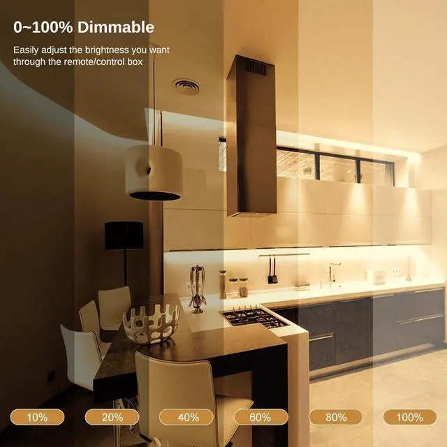 Alt view image 2 of 7 - COB LED Strip Light Warm White 3000K 32.8ft Dimmable Bright 24V Led Tape Light with RF Remote Indoor COB Led Lights for Bedroom Kitchen Under Cabinet DIY Lighting 1 Rolls of 32.8ft