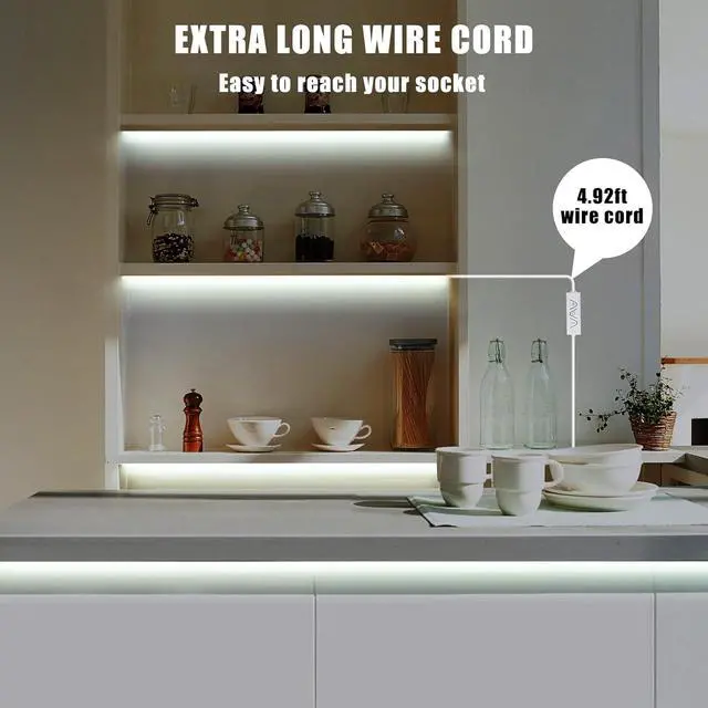 Alt view image 4 of 7 - 5V USB COB Led Strip Light with RF Remote 4.92ft 6500K USB Powered COB Led Light Strip Dimmable Indoor COB Led Light for Cabinet TV Camping Monitor Showcase Motorhome