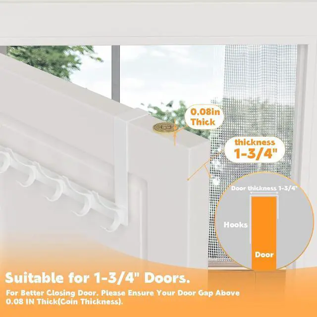 Alt view image 2 of 7 - Over The Door Hooks Sturdy Door Hanger Large Over The Door Towel Rack with 12 Hooks Heavy Duty Easy to Install for Bathroom BedroomKitchenHanging Towels Coats (White)