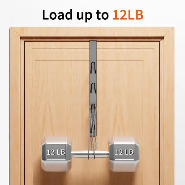 Alt view image 3 of 6 - 8 Hook Over The Door Hooks Vertical Over The Door Towel Hook Over Door Hook Over The Door Hanger for Towel and Clothes Hangers Black 2 Pack 12.28 for 1.7 Door
