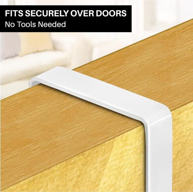 Alt view image 5 of 6 - Professional? Home? Over Door Hooks Rack - 14 Hook Over Door Hanger - Over Door Towel Rack - Hanging Towels or Clothes - Bathroom Bedroom or Laundry Room - Lifetime Ltd. Warranty - White