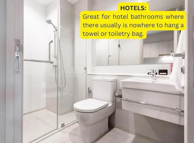 Alt view image 2 of 6 - 6-Pack Over-Door Plastic Valet Hook Set White for Coats Towels