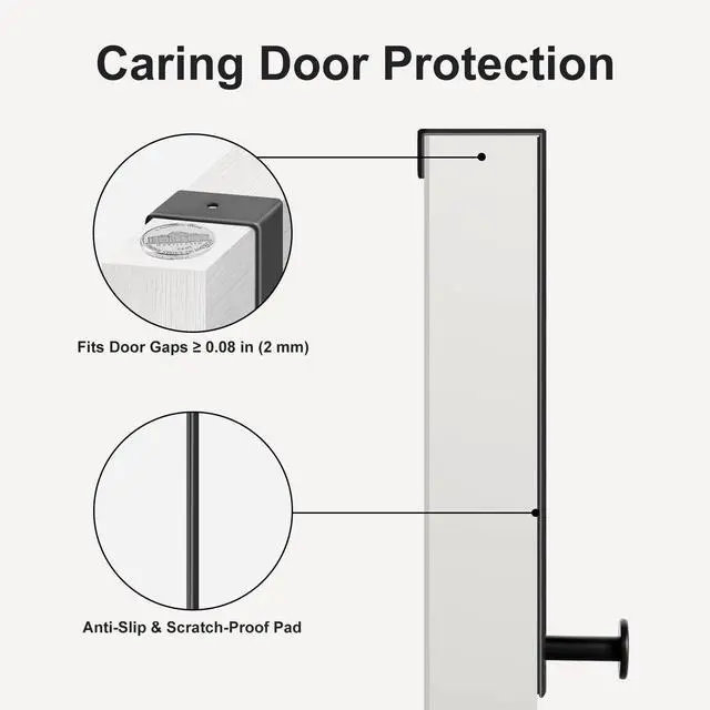 Alt view image 5 of 7 - Over The Door Hooks for Hanging Heavy-Duty Door Hooks with Anti-Scratch Pads No Assembly Required Over The Door Coat Rack and Towel Rack