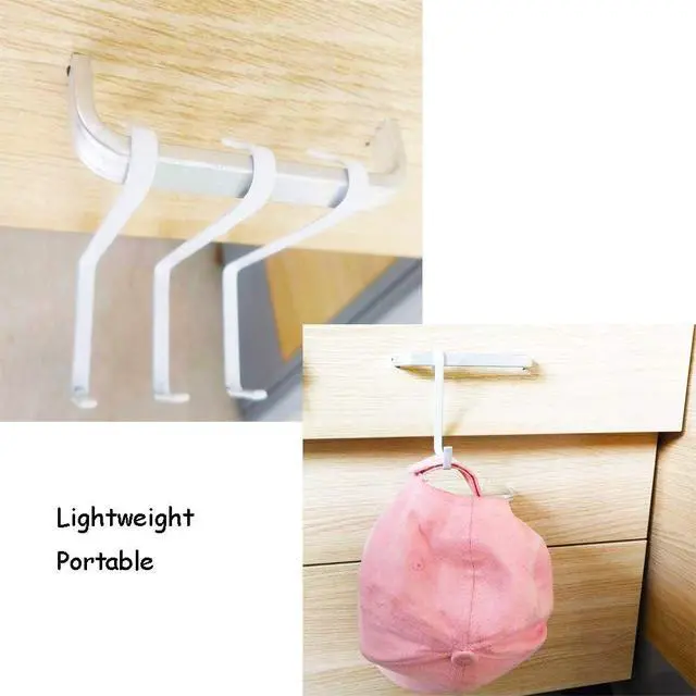 Alt view image 3 of 6 - 12 Pack White Smart Over The Door Hook 2 Side Metal Z Hooks S Hooks for Hanging Coats Bags Towels for Bathroom Kitchen Office