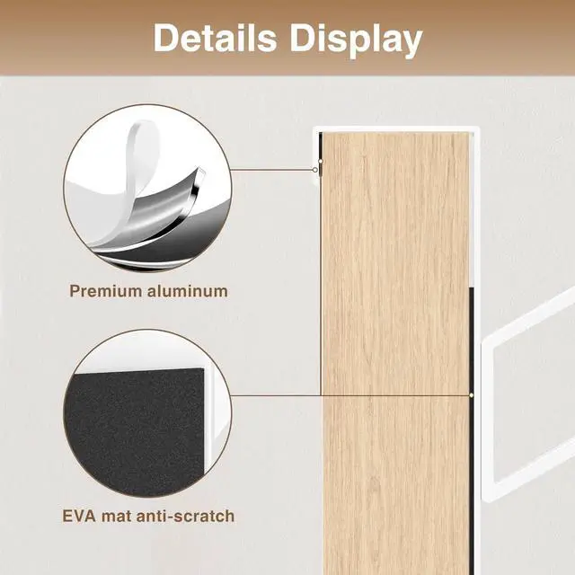 Alt view image 3 of 5 - 20 Hook Vertical Over The Door Hooks Over The Door Hanger for Towel and Clothes Hangers White 4 Pack for 1.7 Doors