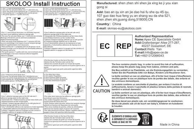Alt view image 7 of 7 - Over The Door Hooks - for Doors up to 1-3/4 Thickness Metal Door Hanger with 9 Hooks Over The Door Hanger for Coats Hats Towels Black