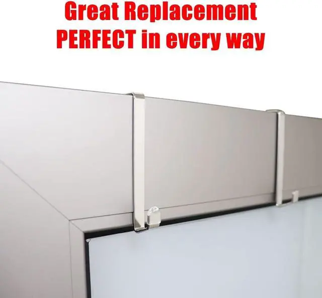 Alt view image 3 of 5 - Heavy-duty Single Over Door Hooks Stainless Steel Hanger Organizer for Hanging Bag Towel Bath Robe Shoe Rack Fit 1-1/2 to 1-3/4 Rubber Protective Head Great Replacement (Silver 4 Pack)