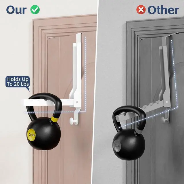 Alt view image 6 of 7 - 2 Pack Over The Door Hanger Foldable Over The Door Hooks Hanger Over The Door Drying Rack for Laundry Rust-Resistant Over The Door Clothes Hanger Drying Rack for DormWhite